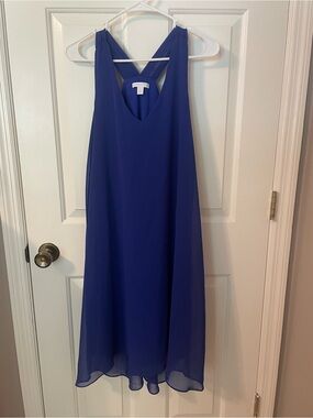 New York & Company Royal Blue Sleeveless Midi Dress